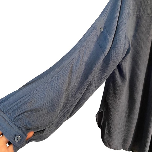 Brochu Walker Jaxon Shirred Popover Lagenlook peasant blouse - Picture 11 of 15